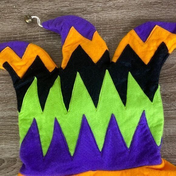 Mardi Gras Jester Hat Bells New Orleans Unisex Costume Halloween Orange Adult OS - Picture 3 of 12